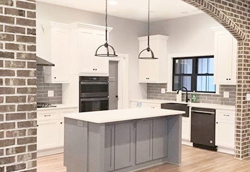 Industrial Farmhouse Design with Exposed Brick