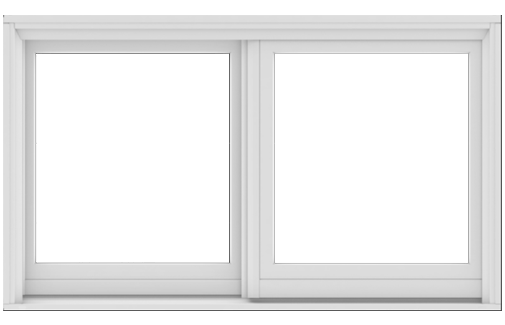 white exterior andersen gliding window